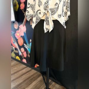 Black swing skirt polyester made in the USA